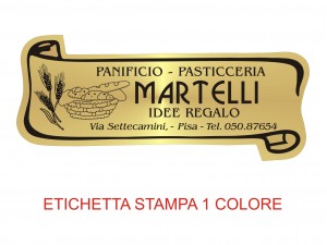 Etichette adesive per pasticcerie, bar, panetterie e gelaterie (mm 61x26)  (cod.8/I )